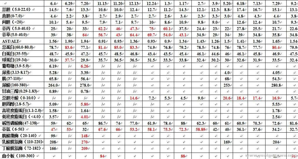 2013年9月肝功